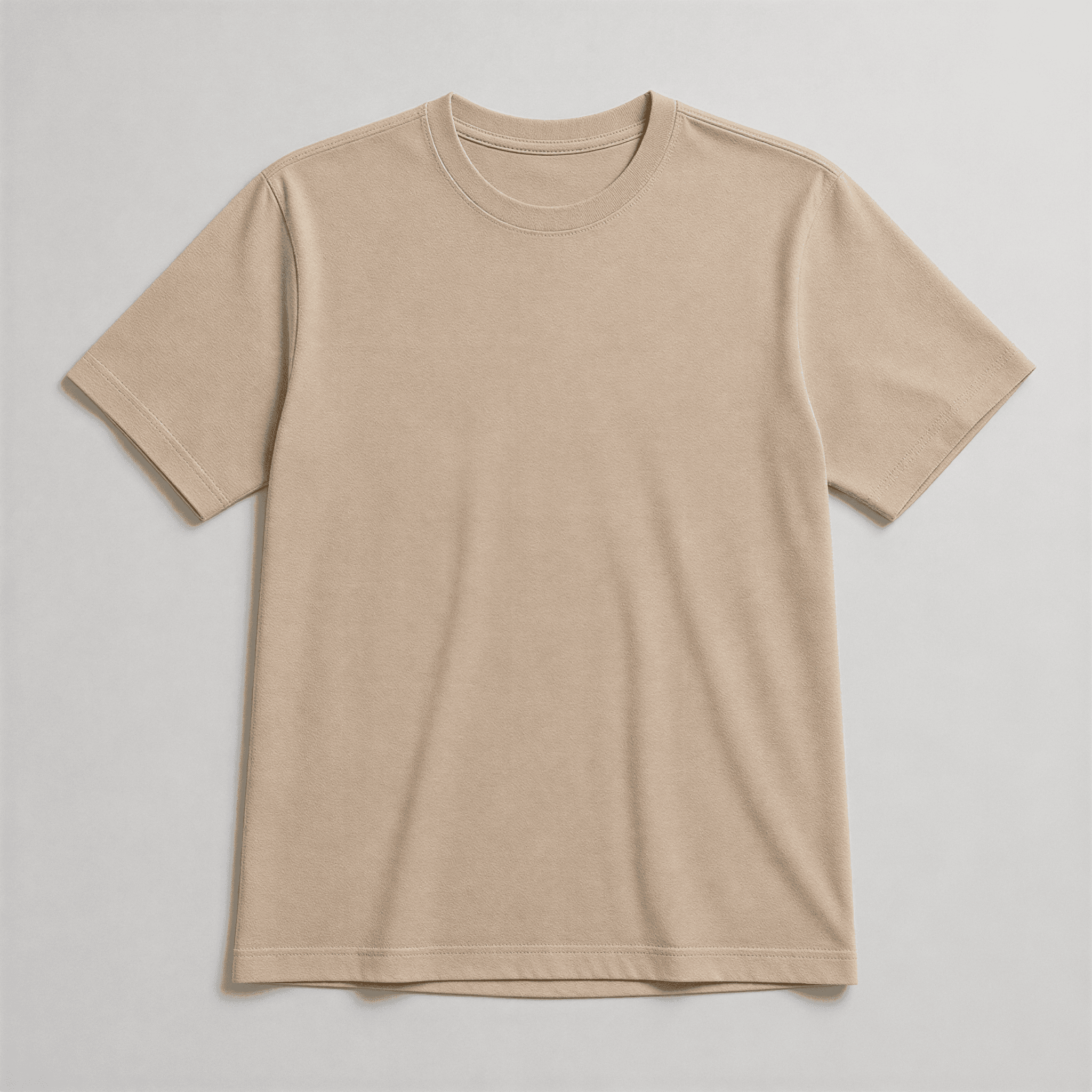 Camiseta básica na cor bege