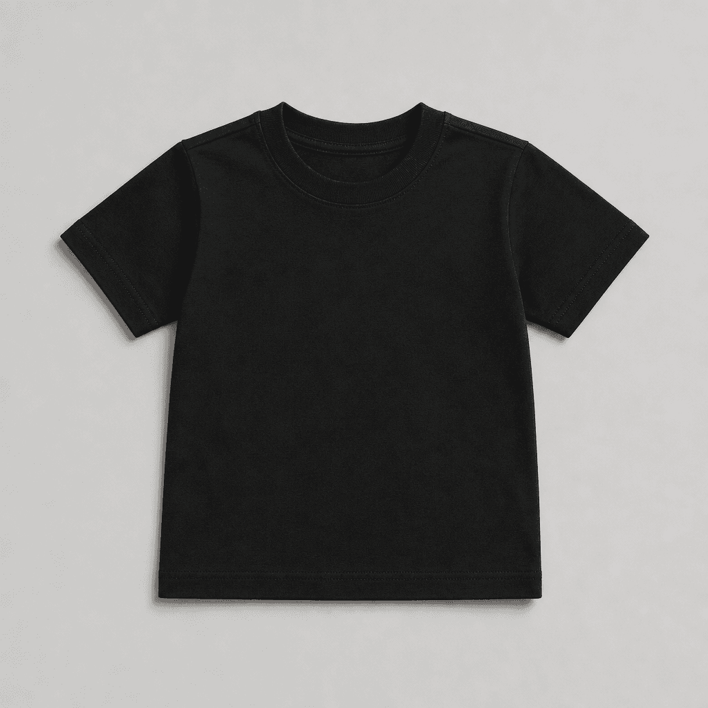 Camiseta infantil na cor preta