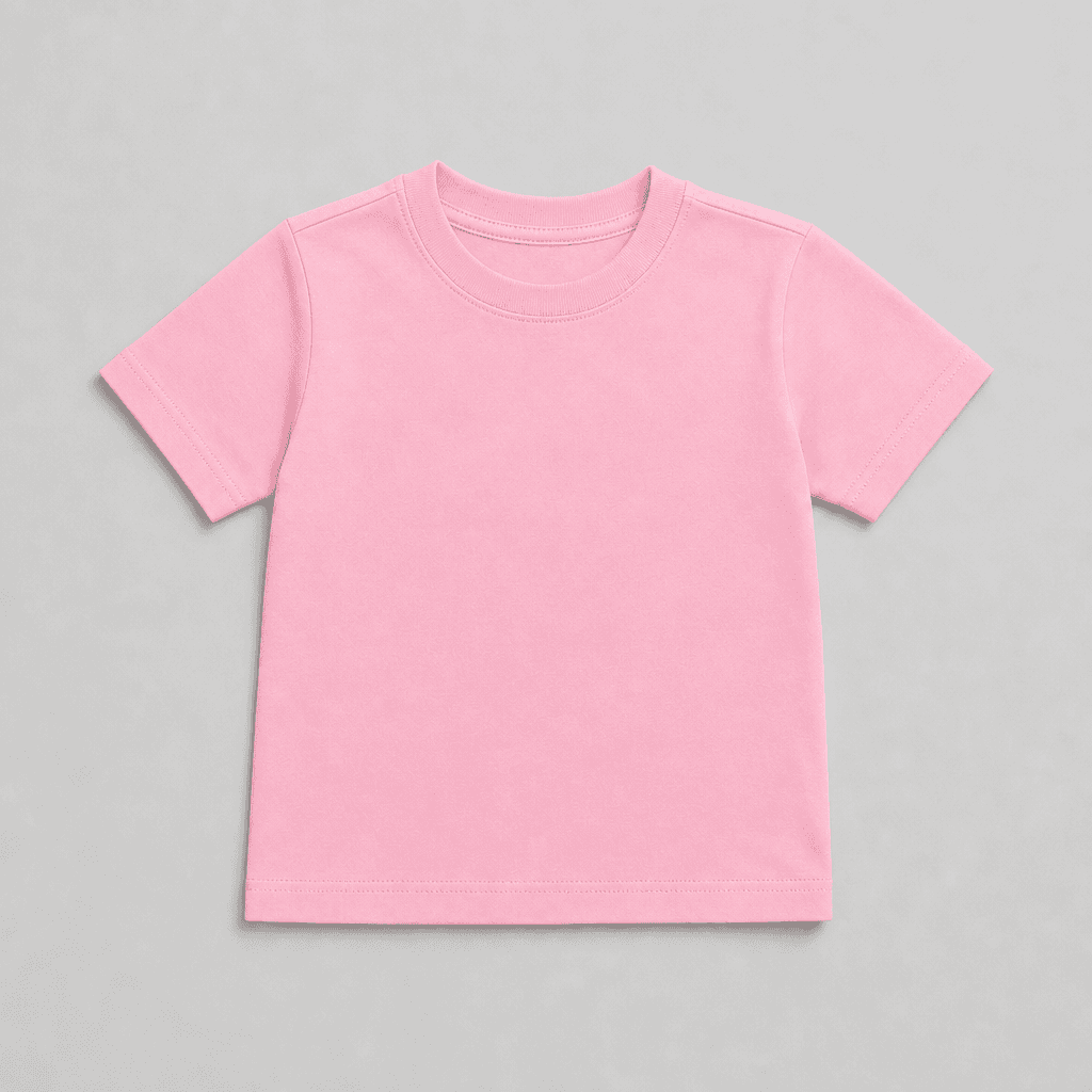 Camiseta infantil na cor rosa