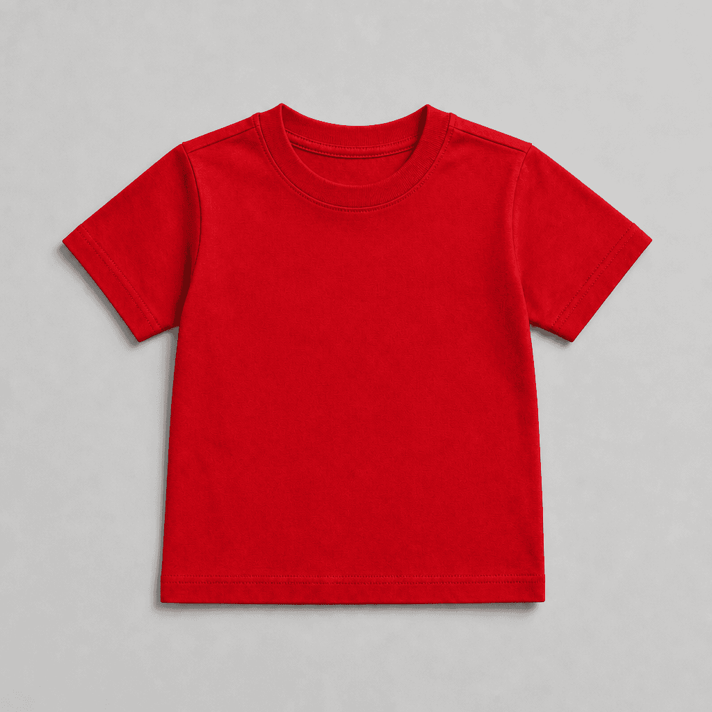 Camiseta infantil na cor vermelha